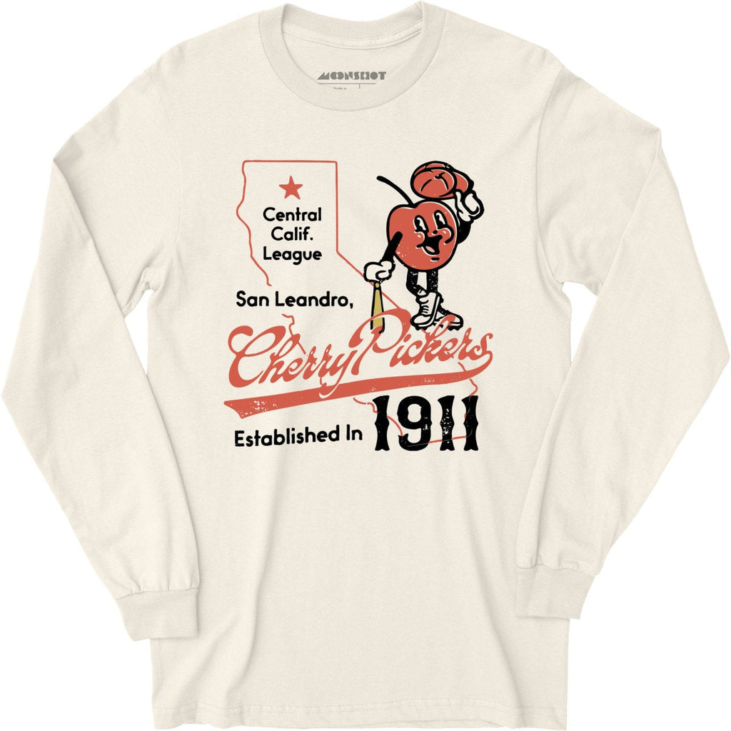 San Leandro Cherry Pickers - California - Vintage Defunct Baseball Teams - Long Sleeve T-Shirt