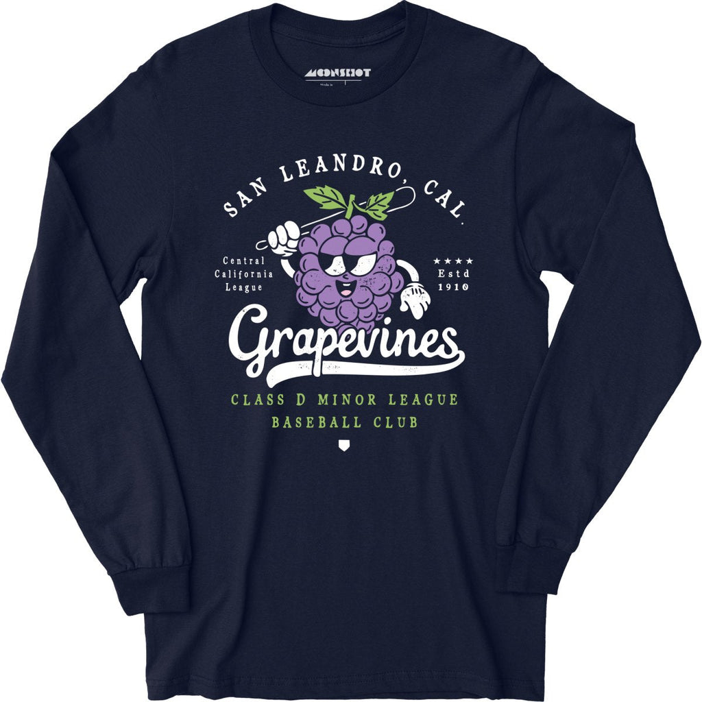 San Leandro Grapevines - California - Vintage Defunct Baseball Teams - Long Sleeve T-Shirt