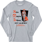 San Marcos Lanes - Santa Barbara, CA - Vintage Bowling Alley - Long Sleeve T-Shirt