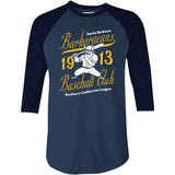 Santa Barbara Barbaraeans - California - Vintage Defunct Baseball Teams - 3/4 Sleeve Raglan T-Shirt