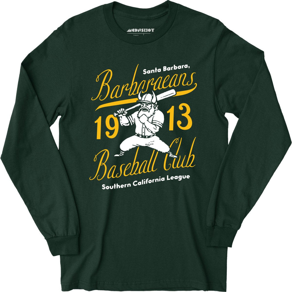 Santa Barbara Barbaraeans - California - Vintage Defunct Baseball Teams - Long Sleeve T-Shirt