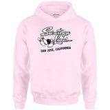 Saratoga Lanes - San Jose, CA - Vintage Bowling Alley - Unisex Hoodie