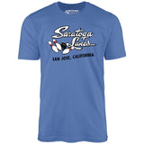 Saratoga Lanes - San Jose, CA - Vintage Bowling Alley - Unisex T-Shirt