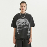 Neniom Screamo Garment-Dyed Boxy Tee Streetwear Y2K
