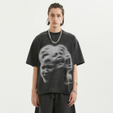 Neniom Screamo Garment-Dyed Boxy Shirt Streetwear Y2K
