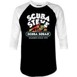 Scuba Steve Scuba Squad - 3/4 Sleeve Raglan T-Shirt