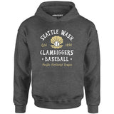 Seattle Clamdiggers - Washington - Vintage Defunct Baseball Teams - Unisex Hoodie