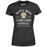 Seattle Clamdiggers - Washington - Vintage Defunct Baseball Teams - Women's T-Shirt