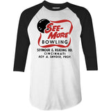 See-More Bowling - Cincinnati, OH - Vintage Bowling Alley - 3/4 Sleeve Raglan T-Shirt