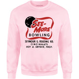 See-More Bowling - Cincinnati, OH - Vintage Bowling Alley - Unisex Sweatshirt