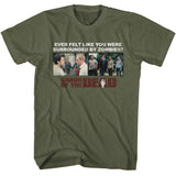 Shaun Of The Dead - Surrounded By Zombies Boyfriend Tee