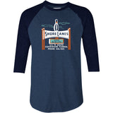 Shore Lanes - Clearwater, FL - Vintage Bowling Alley - 3/4 Sleeve Raglan T-Shirt