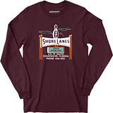 Shore Lanes - Clearwater, FL - Vintage Bowling Alley - Long Sleeve T-Shirt