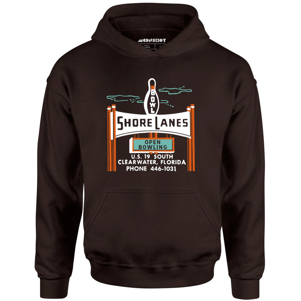 Shore Lanes - Clearwater, FL - Vintage Bowling Alley - Unisex Hoodie
