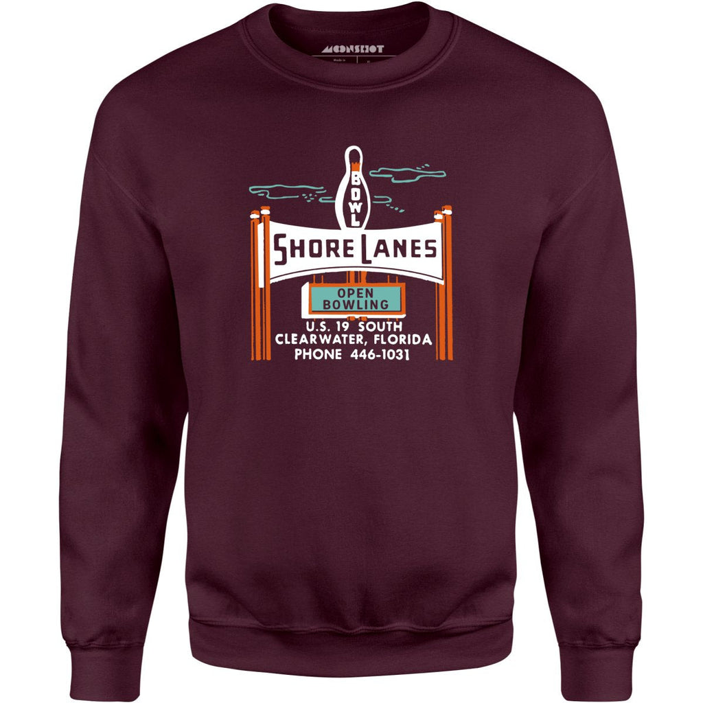 Shore Lanes - Clearwater, FL - Vintage Bowling Alley - Unisex Sweatshirt