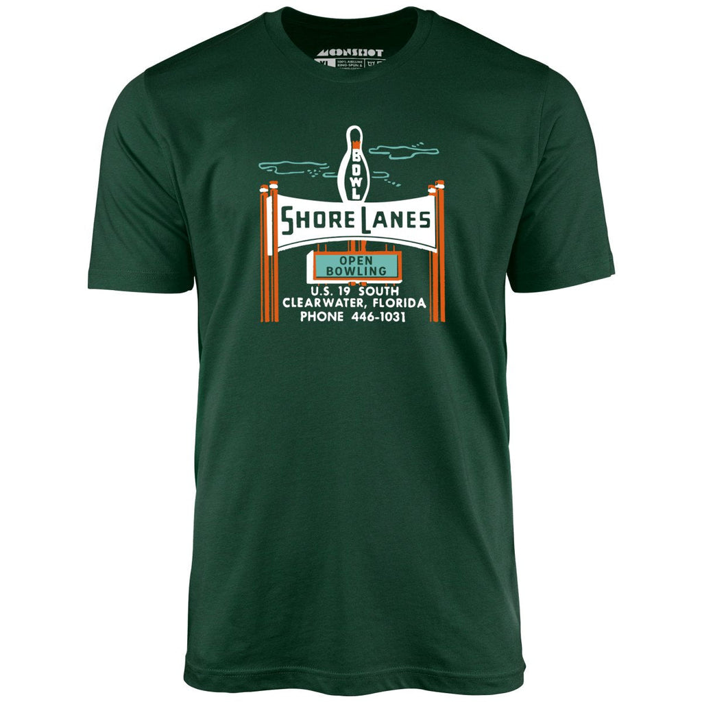 Shore Lanes - Clearwater, FL - Vintage Bowling Alley - Unisex T-Shirt