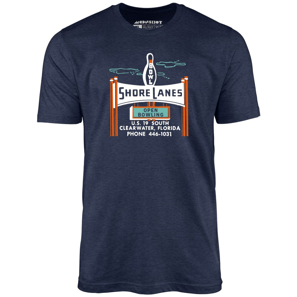 Shore Lanes - Clearwater, FL - Vintage Bowling Alley - Unisex T-Shirt