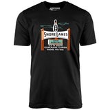 Shore Lanes - Clearwater, FL - Vintage Bowling Alley - Unisex T-Shirt