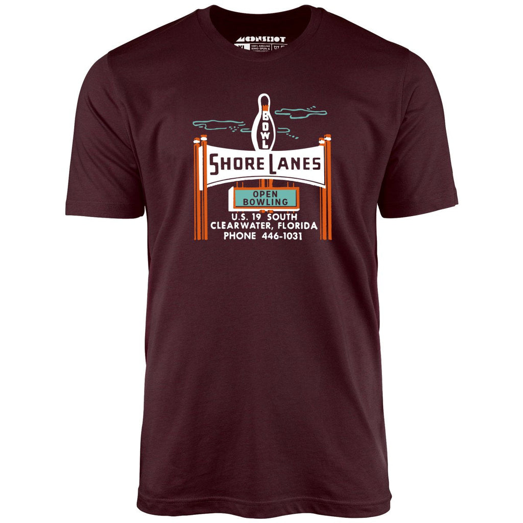 Shore Lanes - Clearwater, FL - Vintage Bowling Alley - Unisex T-Shirt