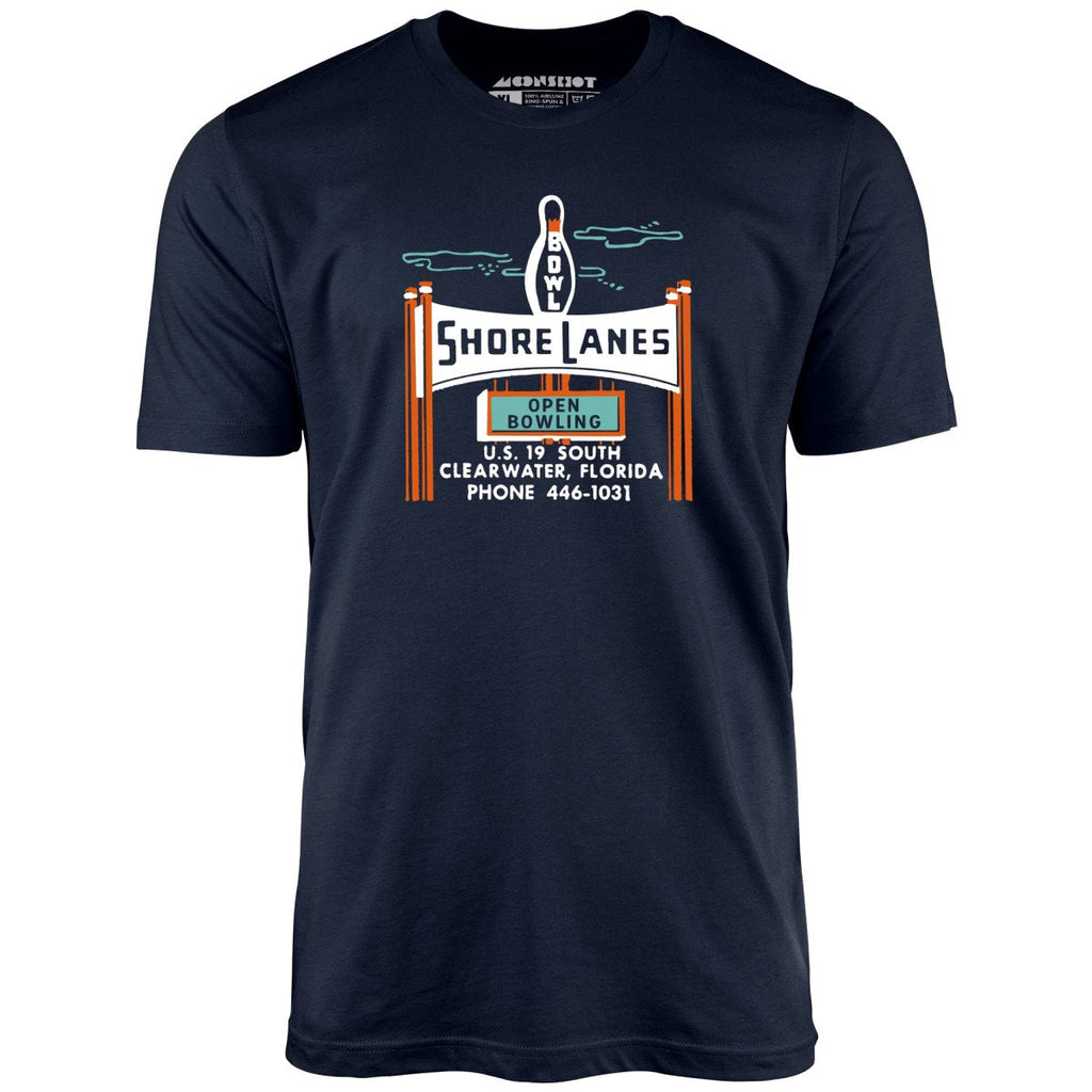 Shore Lanes - Clearwater, FL - Vintage Bowling Alley - Unisex T-Shirt