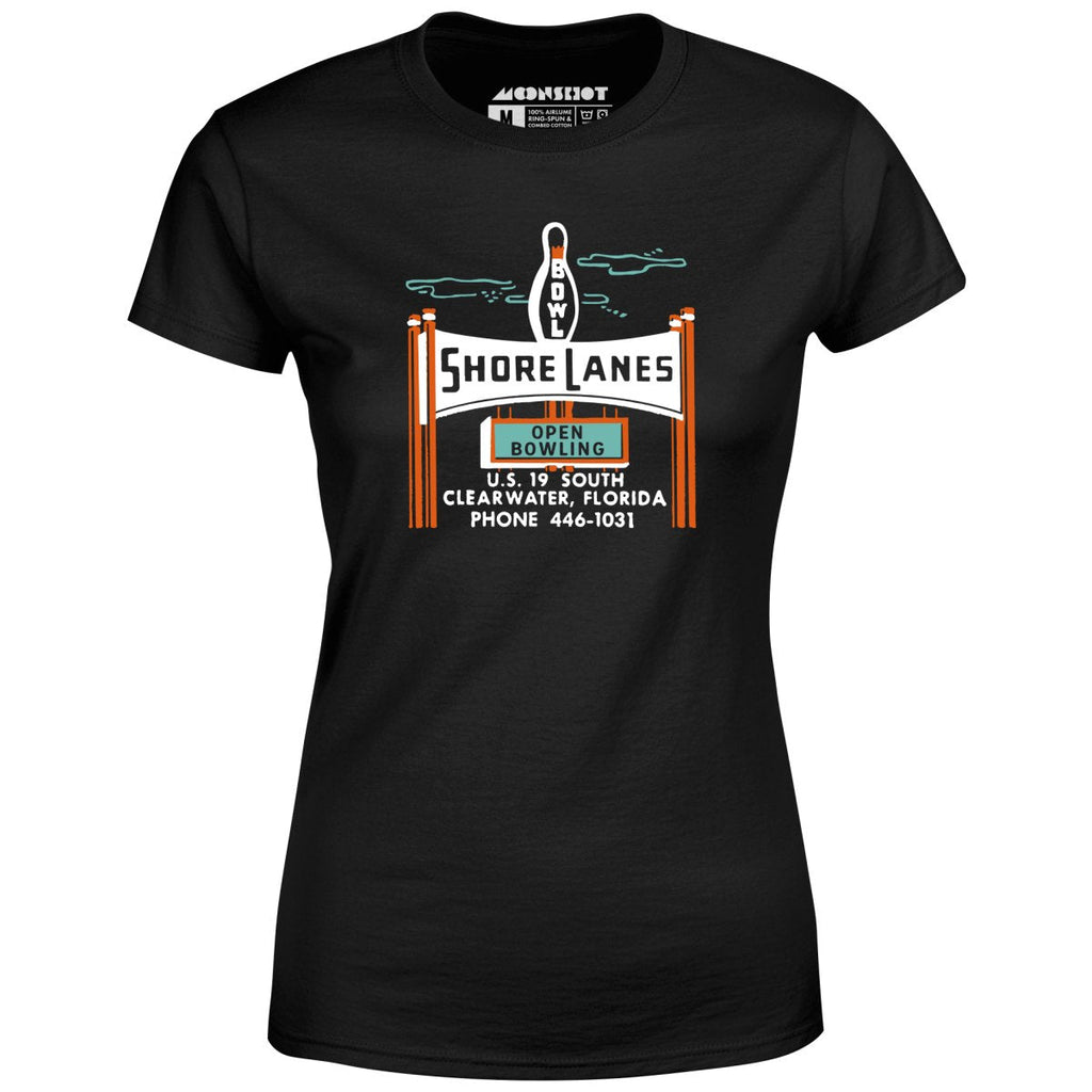 Shore Lanes - Clearwater, FL - Vintage Bowling Alley - Women's T-Shirt
