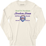 Shoreham Norman Hotels & Villas v2 - Miami, FL - Vintage Hotel - Long Sleeve T-Shirt
