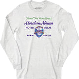 Shoreham Norman Hotels & Villas v2 - Miami, FL - Vintage Hotel - Long Sleeve T-Shirt