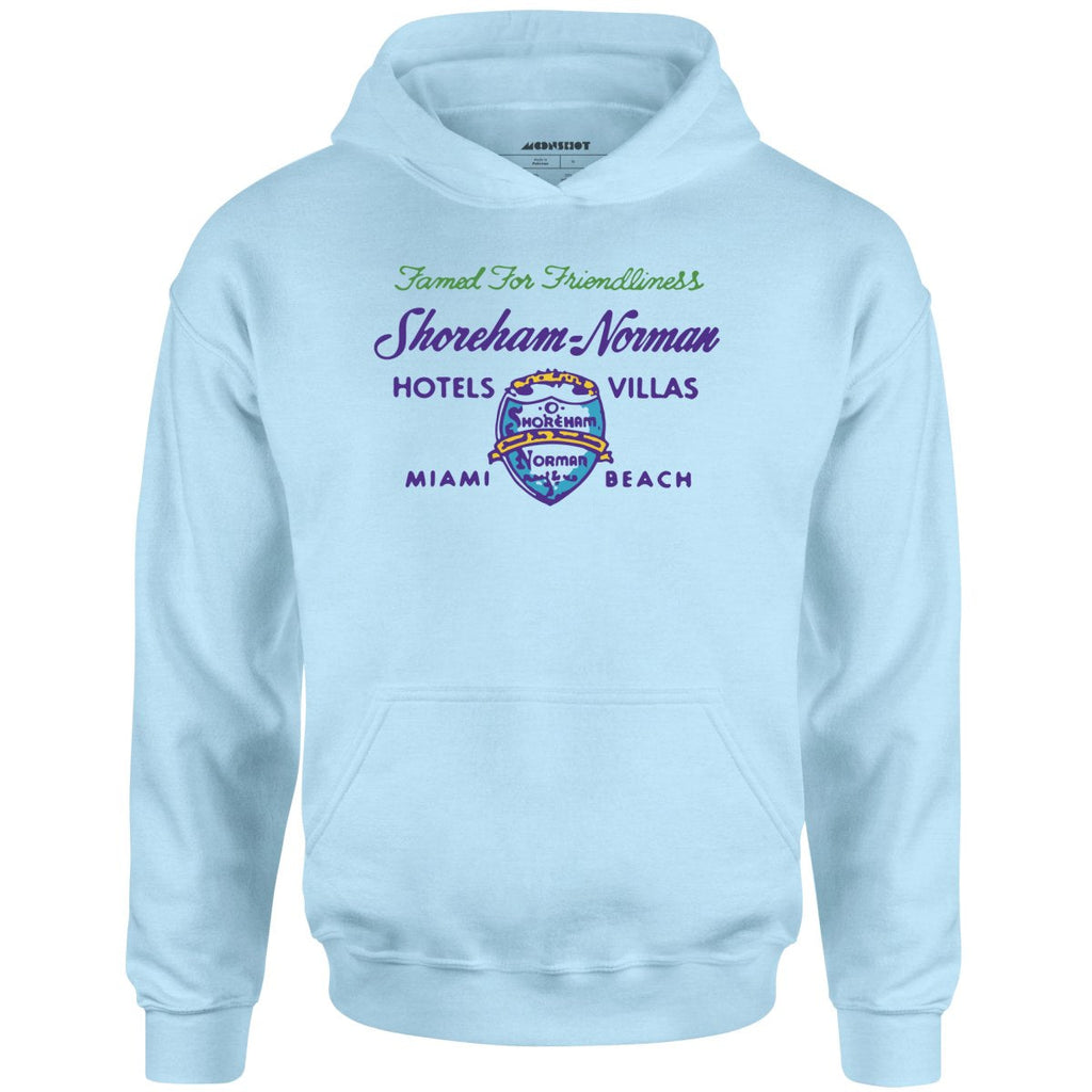 Shoreham Norman Hotels & Villas v2 - Miami, FL - Vintage Hotel - Unisex Hoodie