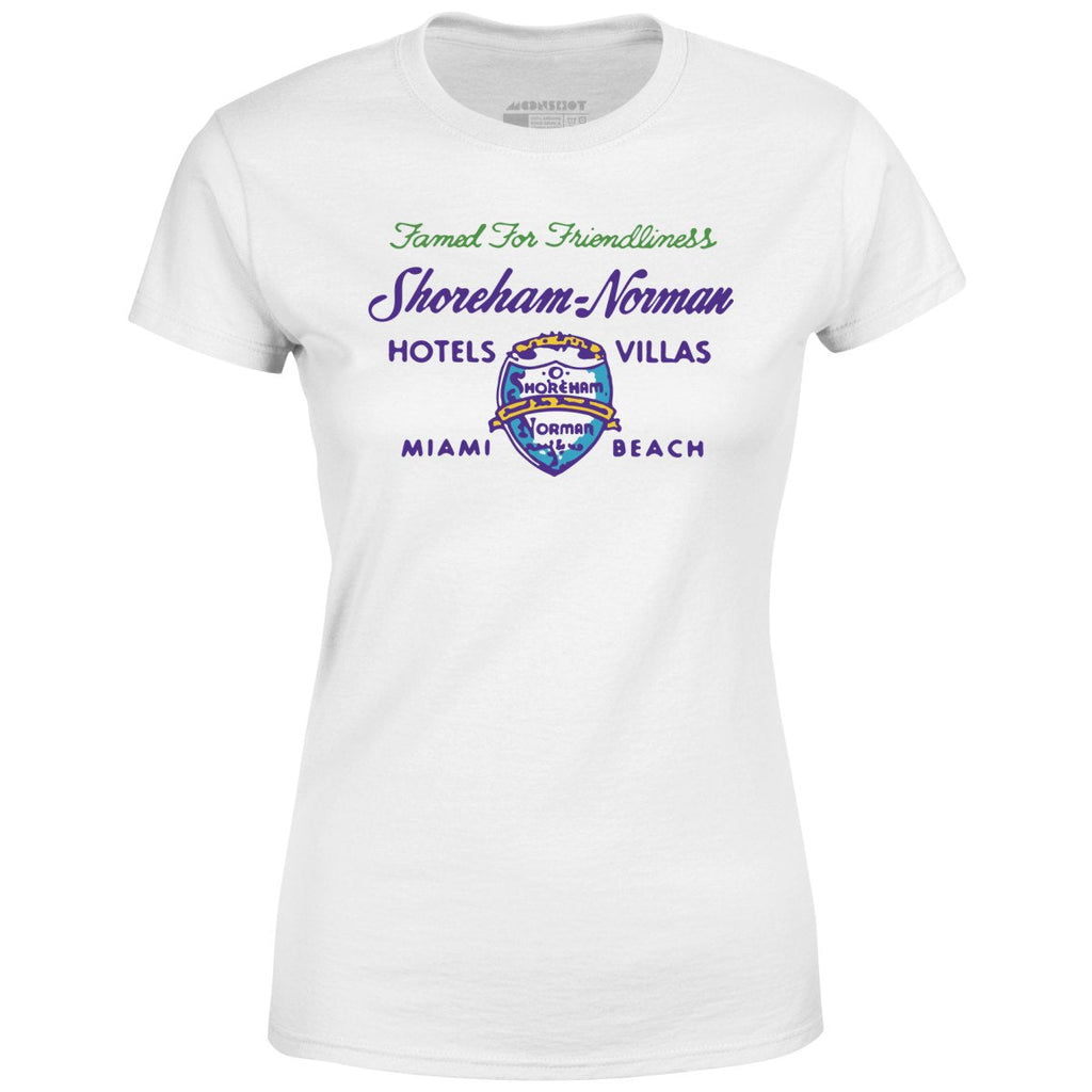 Shoreham Norman Hotels & Villas v2 - Miami, FL - Vintage Hotel - Women's T-Shirt