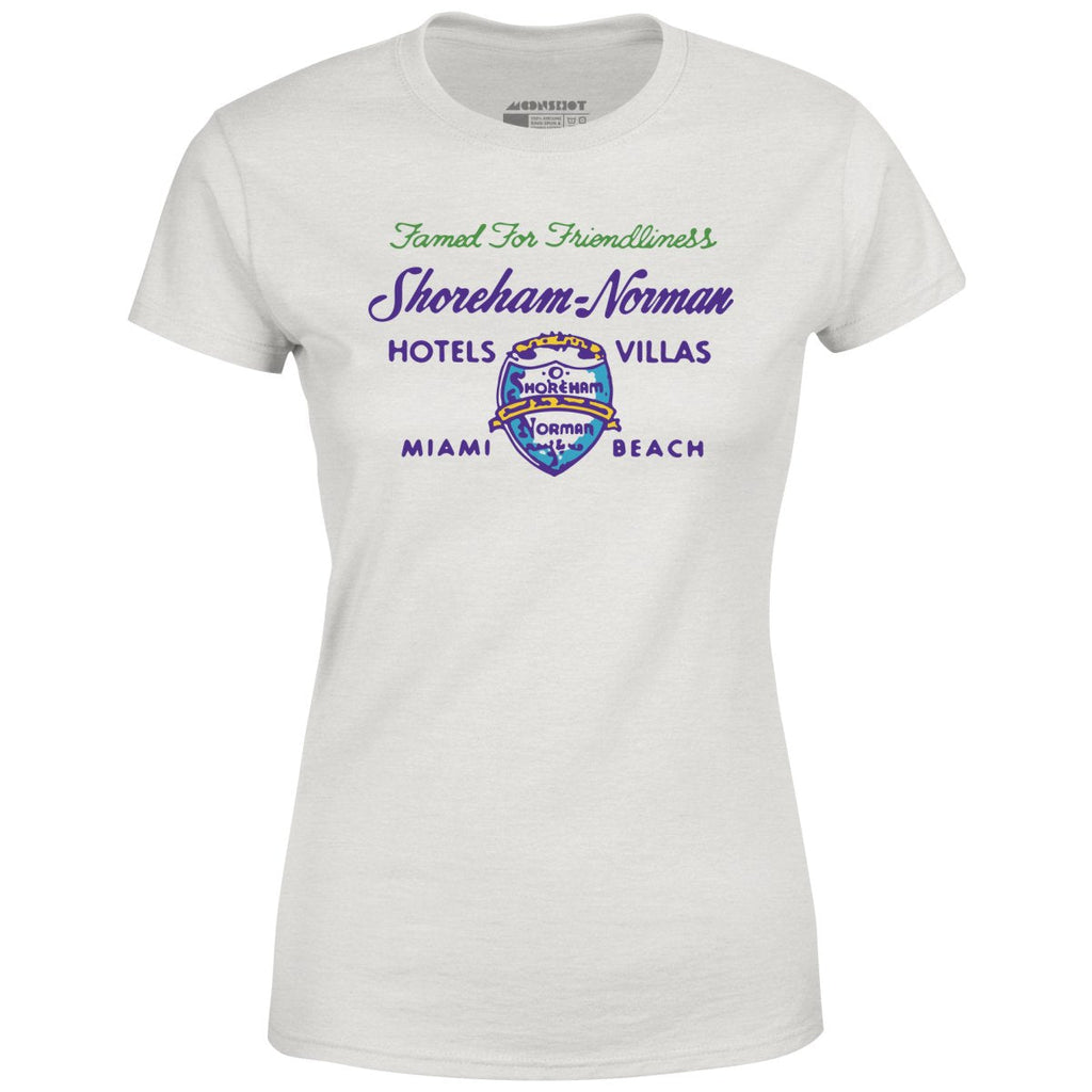Shoreham Norman Hotels & Villas v2 - Miami, FL - Vintage Hotel - Women's T-Shirt