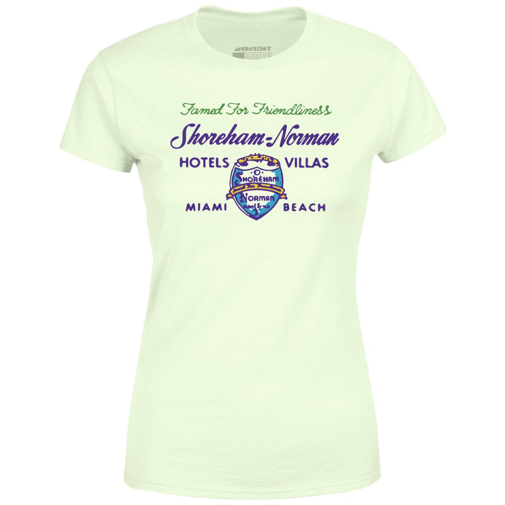 Shoreham Norman Hotels & Villas v2 - Miami, FL - Vintage Hotel - Women's T-Shirt