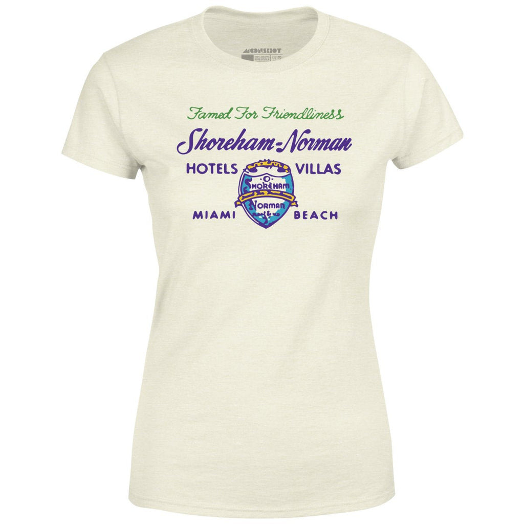 Shoreham Norman Hotels & Villas v2 - Miami, FL - Vintage Hotel - Women's T-Shirt