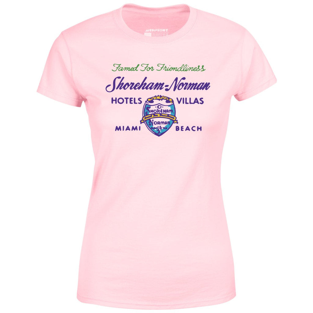 Shoreham Norman Hotels & Villas v2 - Miami, FL - Vintage Hotel - Women's T-Shirt