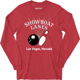 Showboat Lanes - Las Vegas, NV - Vintage Bowling Alley - Long Sleeve T-Shirt