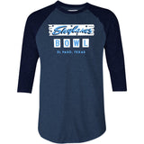 Skylanes Bowl - El Paso, TX - Vintage Bowling Alley - 3/4 Sleeve Raglan T-Shirt