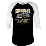 Snowman's Bootlegging Service - 3/4 Sleeve Raglan T-Shirt