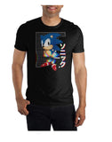 Sega Sonic The Hedgehog Kanji Glitch Adult T Shirt