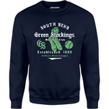South Bend Green Stockings - Indiana - Vintage Defunct Baseball Teams - Unisex Sweatshirt