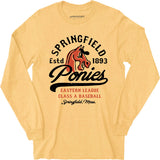 Springfield Ponies - Massachusetts - Vintage Defunct Baseball Teams - Long Sleeve T-Shirt