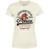 Springfield Ponies - Massachusetts - Vintage Defunct Baseball Teams - Women's T-Shirt
