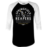 Springfield Reapers - Ohio - Vintage Defunct Baseball Teams - 3/4 Sleeve Raglan T-Shirt