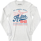 St. Joseph Autos - Michigan - Vintage Defunct Baseball Teams - Long Sleeve T-Shirt