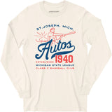 St. Joseph Autos - Michigan - Vintage Defunct Baseball Teams - Long Sleeve T-Shirt