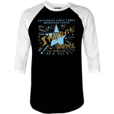 Stardust Bowl - West Covina, CA - Vintage Bowling Alley - 3/4 Sleeve Raglan T-Shirt