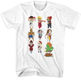 Street Fighter - Chibi Characters Stacked T-Shirt