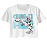 Street Fighter - Chun Li Character Block Womens Crop Tee