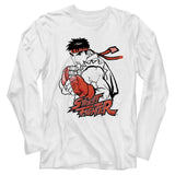 Street Fighter Ryu Red Long Sleeve Boyfriend Tee