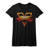 Street Fighter Sfv Logo Womens T-Shirt