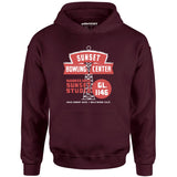 Sunset Bowling Center - Hollywood, CA - Vintage Bowling Alley - Unisex Hoodie