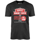 Sunset Bowling Center - Hollywood, CA - Vintage Bowling Alley - Unisex T-Shirt